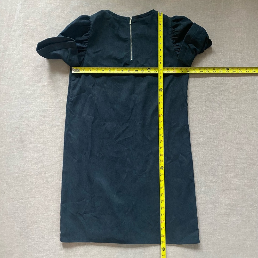 Molly Bracken NWT navy corduroy puff sleeve boho casual dress size S - Picture 10 of 12